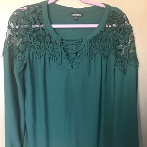 Express L/S Emerald Blouse in Small